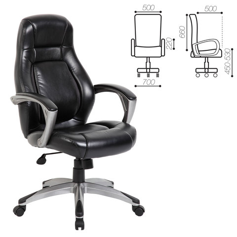 Кресло офисное BRABIX PREMIUM, Turbo EX-569,  экокожа, спортивный дизайн, черное, 531014