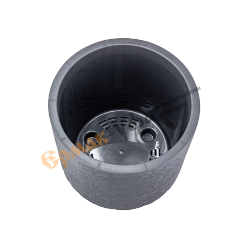 Горшок для цветов Сланец d-200мм 3,4л со вставкой, графитовый, 1/12