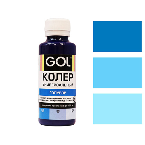 Паста колер унив. GOL, №57, голубой 0,1л, 6/108