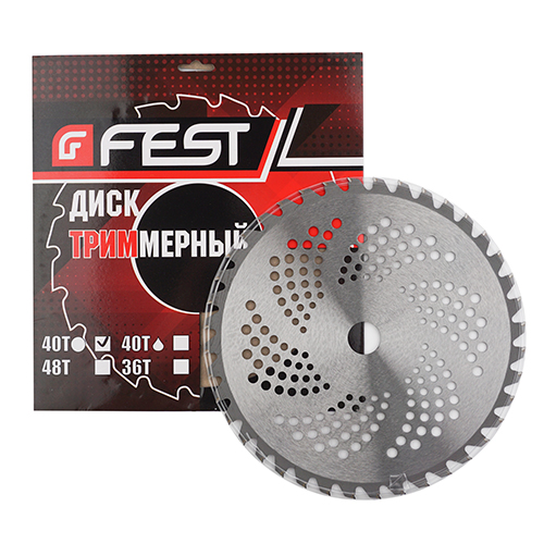 Диск триммерный FEST 255*40T*25,4 9 круг, 1/50