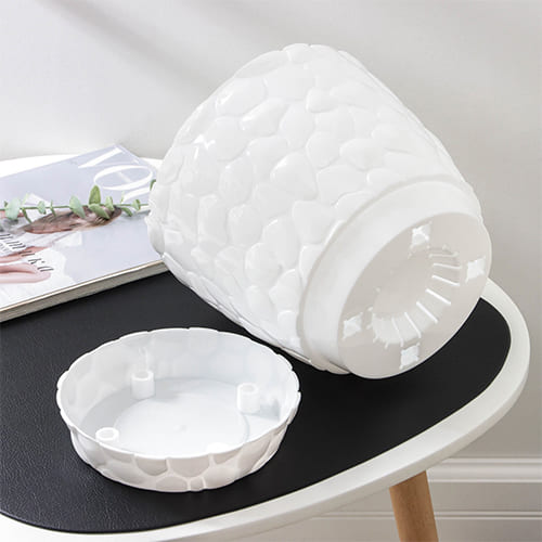 Горшок для цветов Камни d-220мм 4,8л белый, 1/20