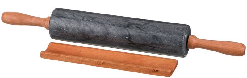 СКАЛКА AGNESS МРАМОРНАЯ С ДЕРЕВЯННЫМИ РУЧКАМИ ДЛИНА=46 СМ ДИАМЕТР=6 СМ, КОР=6ШТ.