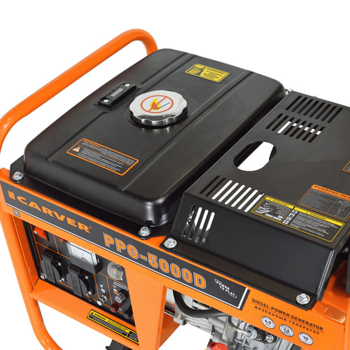 Генератор CARVER PPG - 5000D дизель, LT-178F, 3,3/3,6 кВт, 220В, бак 12.5л, медь