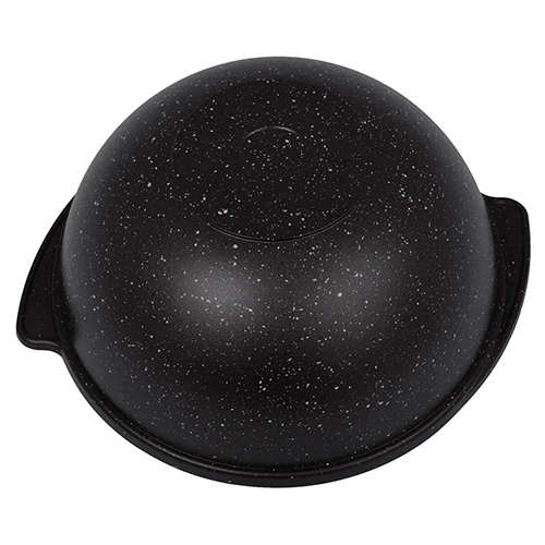 Казан 3,5 л для плова, со стеклянной крышкой, темный мрамор кмт37а KUKMARA, 1/4