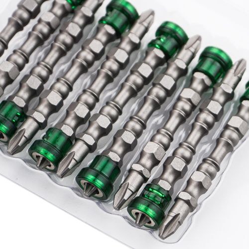 Биты PH2 65мм SPETSTEXNIK сталь S2 с ограничителем, с магнитным наконечником, цена за 10шт, SP, 1/100