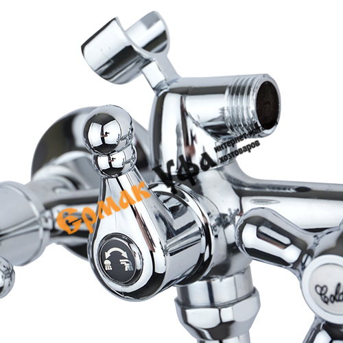 Смеситель для ванны DIKALAN D6500-S80 длинный поворотный излив, 1/12