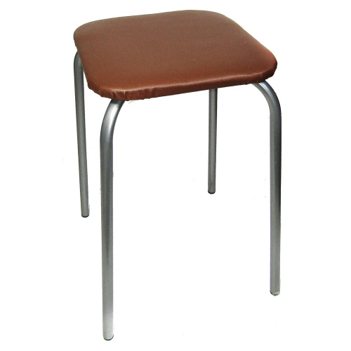 Табурет квадратный коричневый с серыми ножками НИКА, 2/10