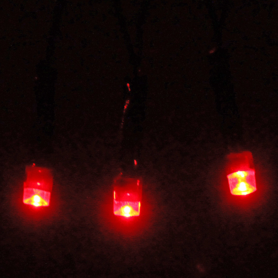 Гирлянда для дома  7,5м 80 ламп LED зелёный пров.,8 реж, IP-20, Красный