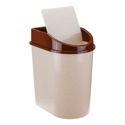 Контейнер для мусора 8 л IDEA М 2481, бежевый мрамор