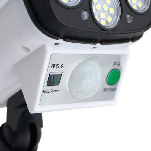 Светильник светодиодный уличный на солнечной батарее с датчиком движения 2188т, муляж камеры, 1/30