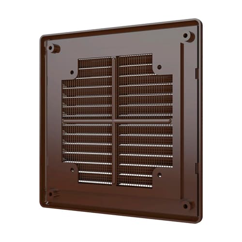 Решетка вентиляционная 150х150мм разъемная с москит. сеткой КОРИЧНЕВЫЙ 1515Р кор ERA, 1/60