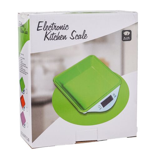 Весы кухонные электронные 5 кг, с пластиковой чашей ZD-9, 1/24