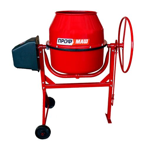 Бетоносмеситель ПРОФМАШ Б 180, полиамидный венец, рычаг