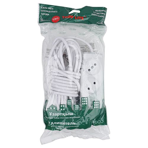 Удлинитель 3 розетки 10м, TRIPP 1/40