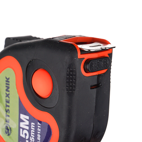 Рулетка 7. 5м х 25мм, двукомпонентный корпус, 3 фиксатора SPETSTEXNIK, 1/12/60