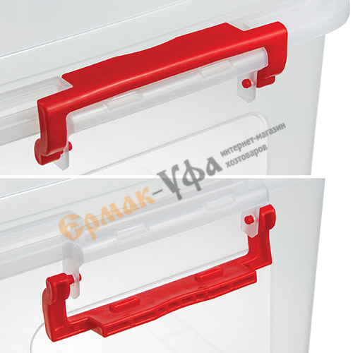 Контейнер для хранения 25 л 484х320х240 мм прямоугольный, прозрачный, 1/15