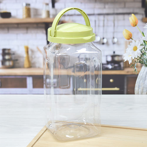 Емкость для хранения 3 л Homver Verona 221107220/04, квадратная, ПЭТ, салатовая