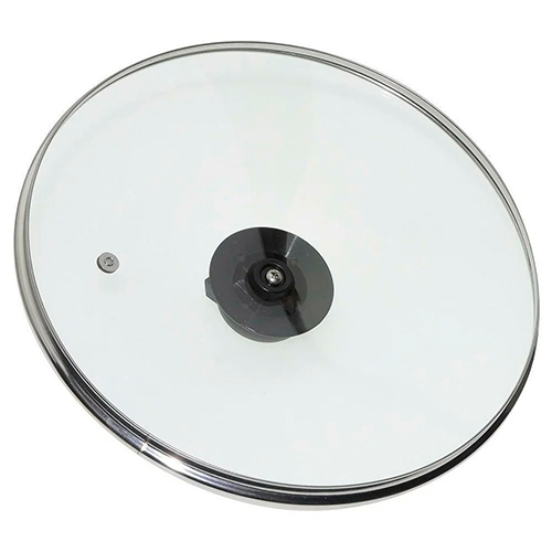 Крышка 24см с ручкой стеклянная с метал/обод низ. TIMA, Россия, 1/20