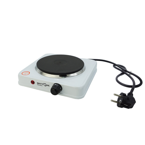 Плитка электрическая MAXTRONIC MAX-АТ-001 WH белая 1 конф, 1000Вт, чаша, размер 20,5*20,5*6см, 1/12