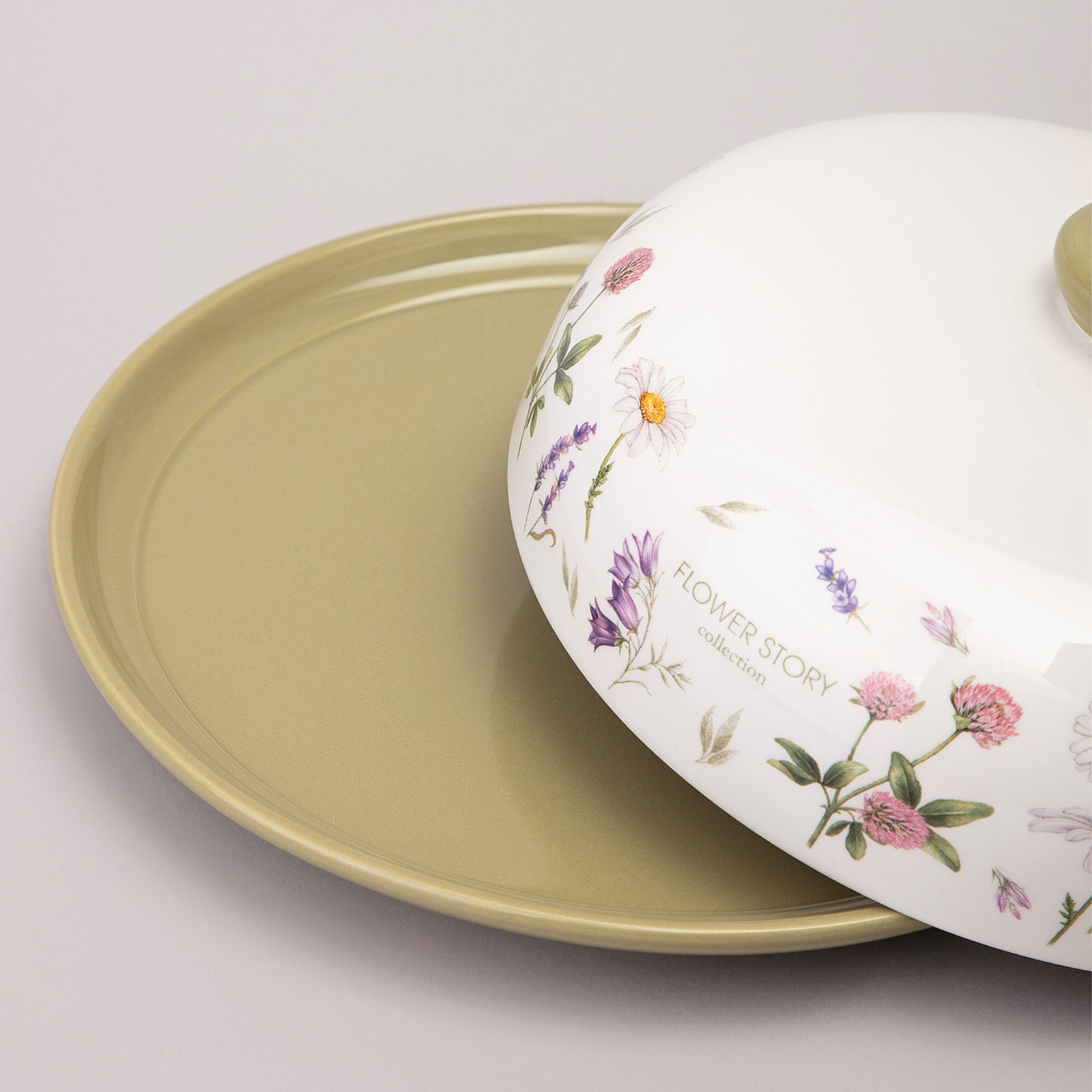 БЛЮДО ДЛЯ БЛИНОВ AGNESS, FLOWER STORY, 23*10 СМ, КОР=12ШТ.