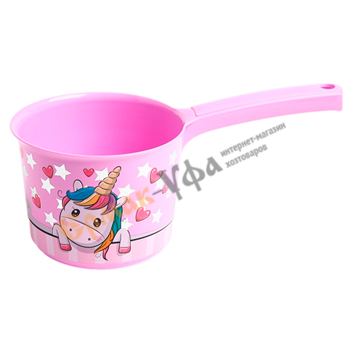 Ковш пластм. 1,5л ДЕКО, единорог, 1/16