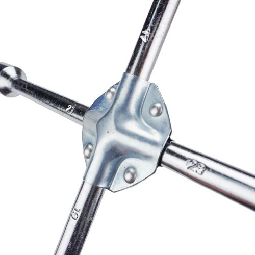 Ключ балонный крестовой 17х19х21х23мм d14мм, усиленный, 1/20