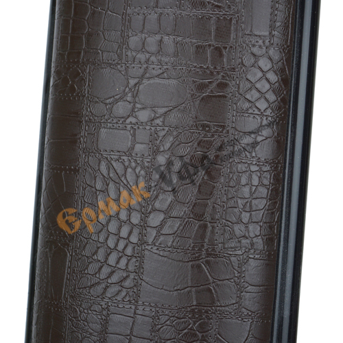 Стул Венский, кож. зам: темный крокодил, ножки: черный, 2/10