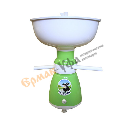 Сепаратор молочный ЗОРЬКА, 70Вт, корпус пластик, барабан алюм, нерж, двигатель коллекторный, 1/1