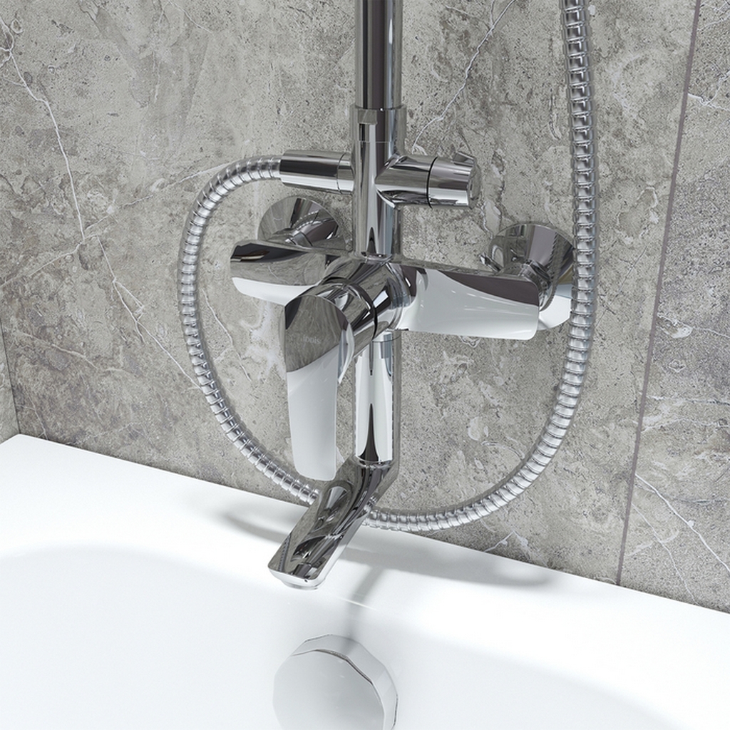 Душевая система 35к IDDIS RAYSB3Fi06, Ray, лейка, Тропический душ,  ХРОМ