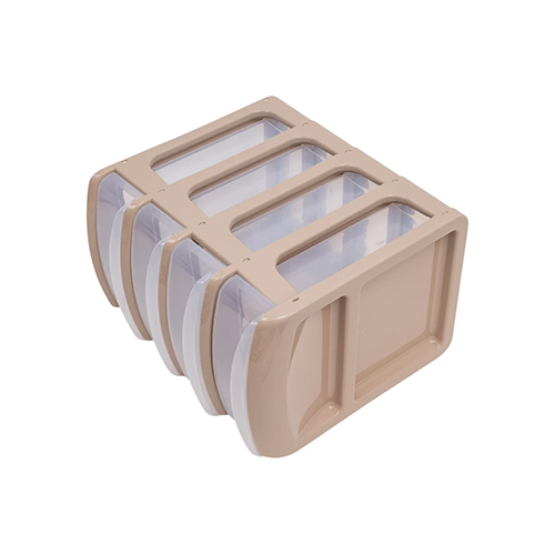 Бокс универсальный IDEA М 2766, средний, 4 секции, капучино