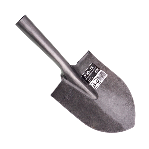 Лопата штыковая рельсовая сталь дамская, свекольная, S-6, серый, 12/12