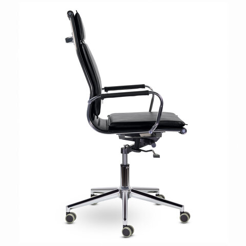 Кресло офисное BRABIX PREMIUM, Kayman EX-532,  экокожа, хром, черное, 532543
