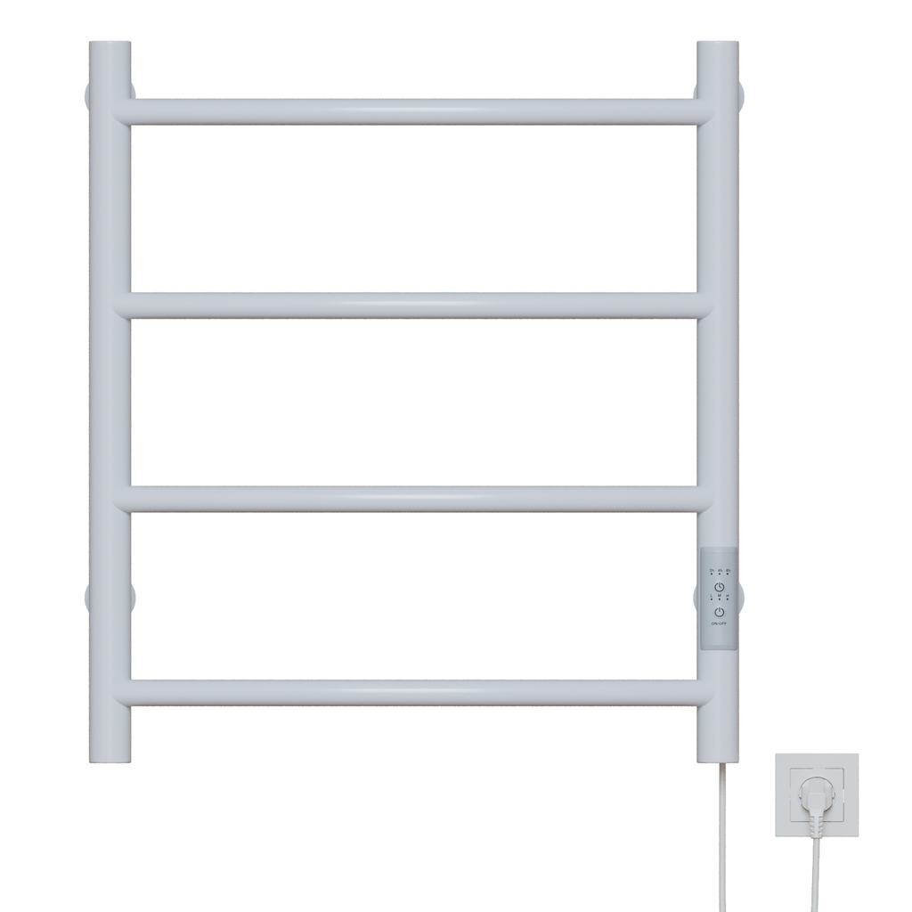 Полотенцесушитель MIXLINE CAPELLA 60х50, таймер, 201 Вт, 4 перекладины электрический БЕЛЫЙ