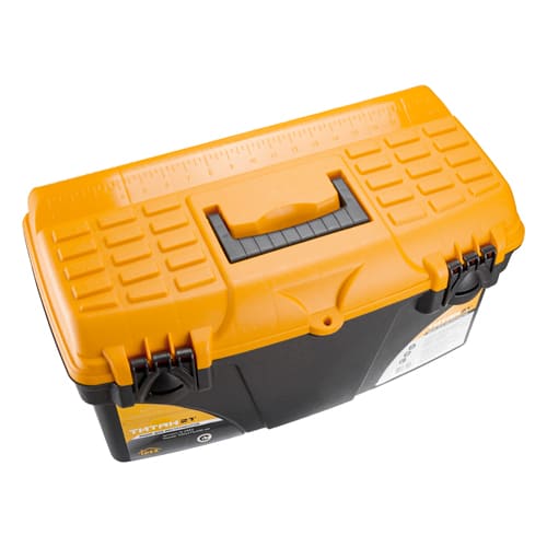 Ящик для инструментов IDEA ТИТАН 21, М 2933, желтый с черным