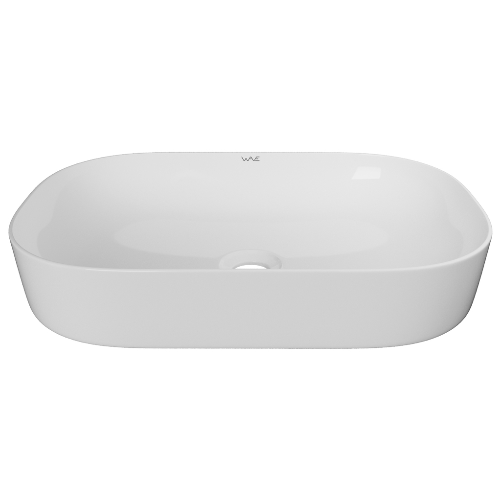 Раковина накладная на столешницу WAVE Slim 610*400*145 ш*г*в без перелива,белый,прямоуг