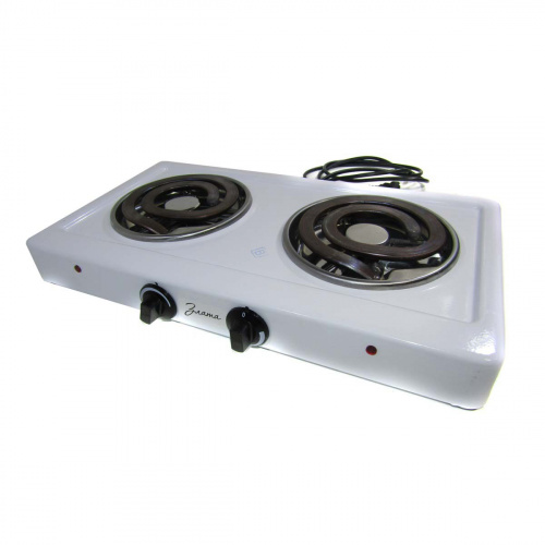 Плитка электрическая Злата 2-конф. 2 кВт 214Т 50*30 см белая, 1/1