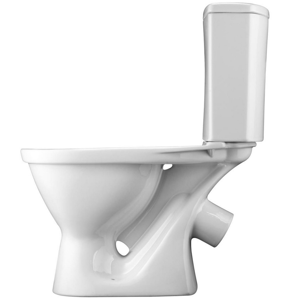 Унитаз-компакт, Алькор 2РА а/вспл дюропласт,  кос.вып, нижн.подв. 2-кн.арм Уклад, сид., Santek