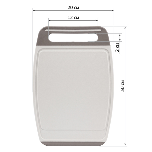 Доска разделочная 30х20см, кремовый, ХЕВИ, 1/16