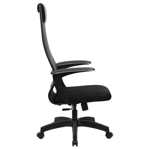 Кресло офисное BRABIX PREMIUM, Ultimate EX-801, пластик, плотная двойная сетка Х2, черное, 532922