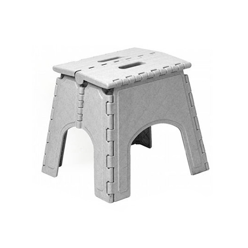 Табурет пластмассовый универсальный складной, мраморный, 1/8