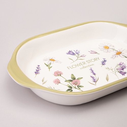 БЛЮДО-ШУБНИЦА AGNESS, FLOWER STORY, 28*17, 5*4, 5 СМ, КОР=18ШТ.