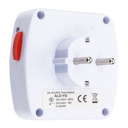 Розетка с таймером ALD-YG 16A 3500W механическая, 24/96