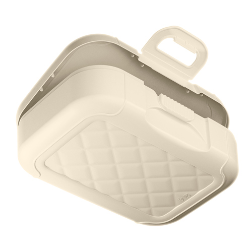 Ланч-бокс 0.85 л Homver 223133625/01, с декором Lunch time, светло-бежевый