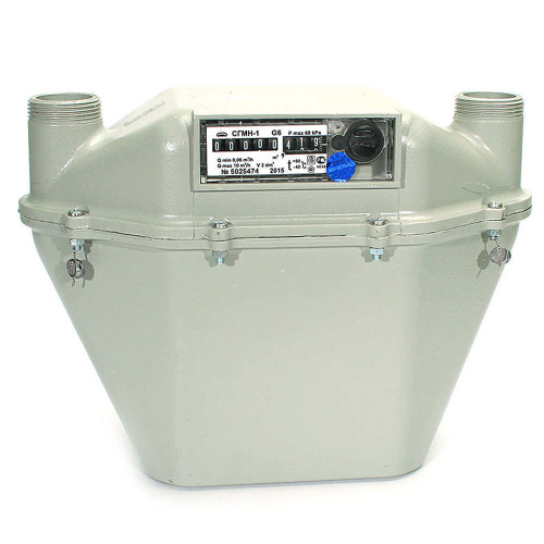 Счетчик газа СГМН-1-1-1 G 6, межос. расст. 250мм, левый резьба G1 1/4, Минск, 2025 ГОД, 1/12