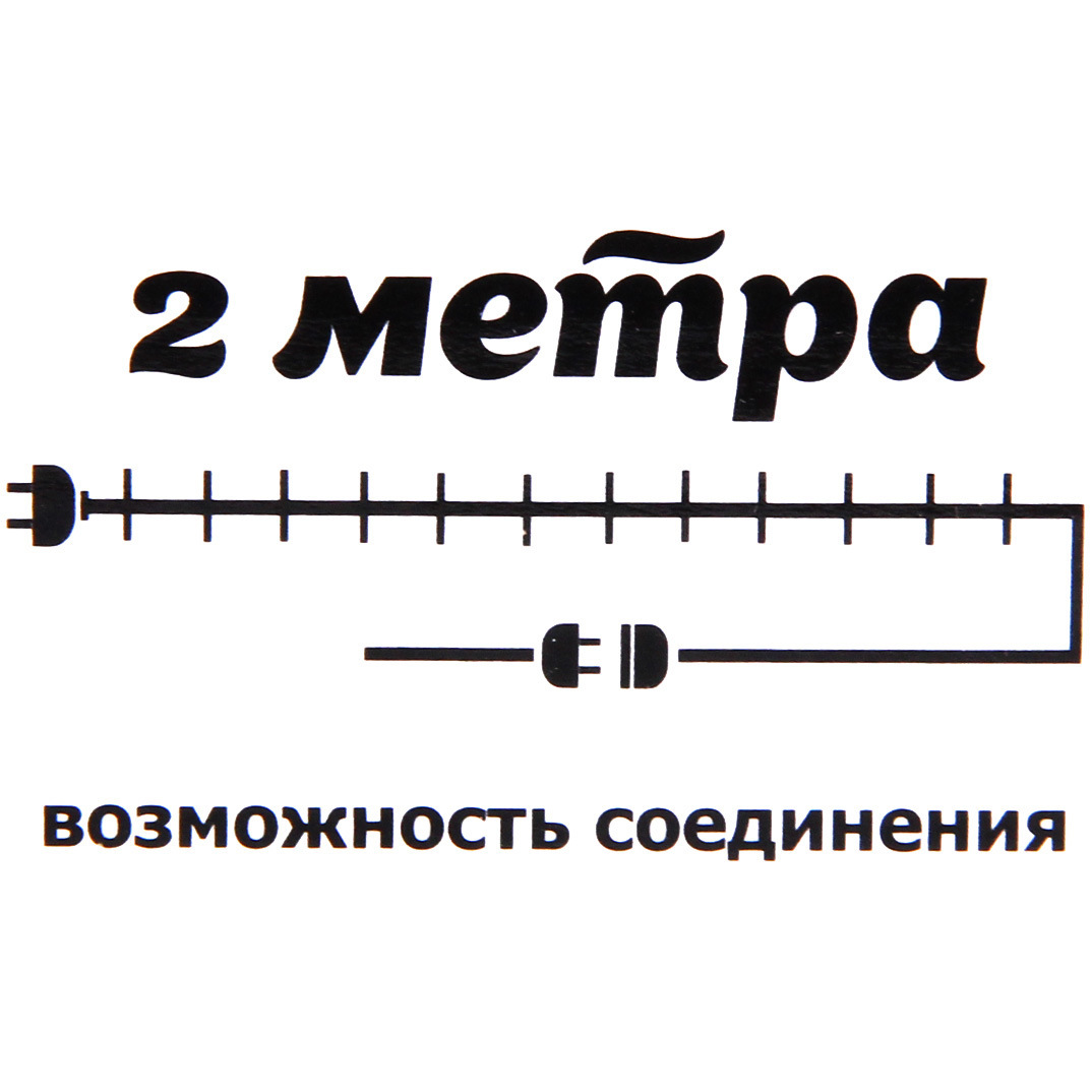 Гирлянда для дома "Медвежонок" 2м 10 ламп LED, 5*4 см прозр.пров.,1 реж, IP-20, Белый (возможность соединения)