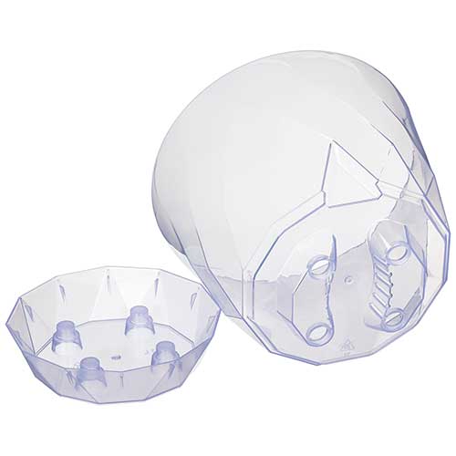 Горшок для орхидей 1.3 л Homver Laurel 221615041/01, 145 мм, с поддоном, сиреневый транспарент