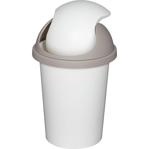 Контейнер для мусора 10 л Homver 221303621/03, круглый, светло-серый