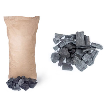 Уголь древесный березовый 45 л, 8-9кг, трехслойный прошитый мешок, высш. сорт, поддон20шт, 1/20