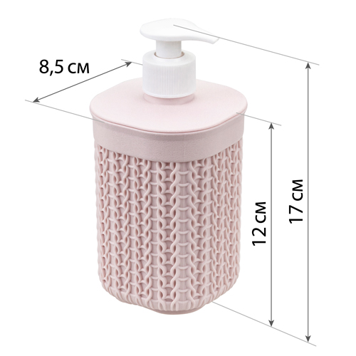 Диспенсер для мыла IDEA ВЯЗАНИЕ М 2239, чайная роза