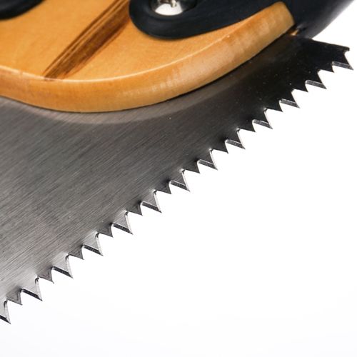 Ножовка по дереву 500мм, крупный зуб 5 TPI, деревянная обрезиненная ручка, 1/48